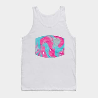 Pink & Blue Marble Swirl Tank Top